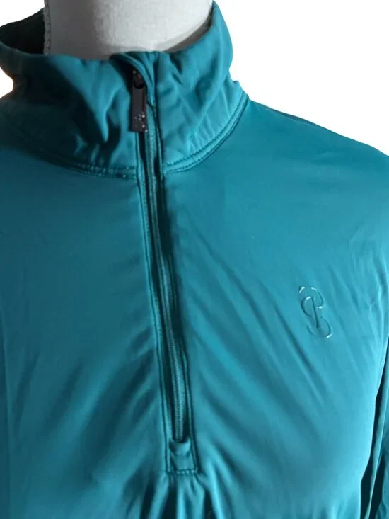 PS of Sweden Toska Long Sleeve Half Zip Baselayer equestrian L large jade green - Picture 4 of 10